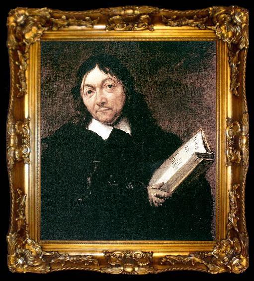 framed  Jean Baptiste Weenix Portret van Rene Descartes, ta009-2